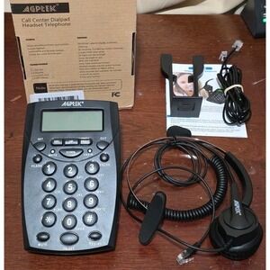 Phone Fixed Centre of Calls Call Center with Headphones Cable Recording